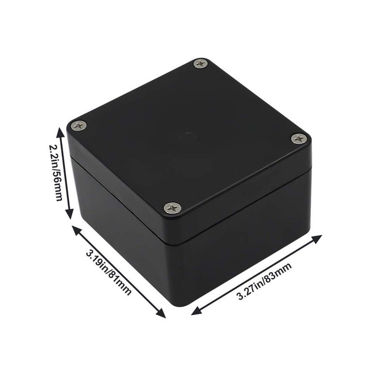 LeMotech Junction Box IP65 Waterproof Project Box Dustproof ABS Plastic Electrical Boxes Universal Enclosure for Electronic Black 3.29x 3.19x 2.2 inch (83 x 81 x 56mm)(Pack of 1) - Image 4